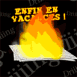 Cahier qui br�le "Enfin en vacances!"