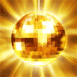 Boule � facettes dor�e