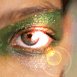Oeil vert scintillant