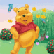 Winnie l'ourson danse dans les champs