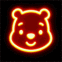 Winnie l'ourson n�on orange