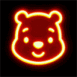Winnie l'ourson n�on orange