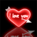 Coeur néon "Je t'aime" multilangue
