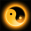 Symbole Yin/Yang n�on orange