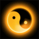 Symbole Yin/Yang n�on orange