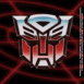 Transformers: autobots sur fond radar rouge