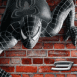 Spider-Man 3 noir sur un mur