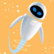 Wall-E: Eve sur fond orange