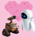 Wall-E: Eve et Wall-E devant un coeur