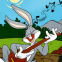 Bugs Bunny jouant de la mandoline