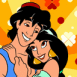 Aladdin et Jasmine enlac�s