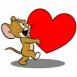 Jerry offrant un coeur