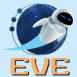 Wall-E: Eve sur fond bleu