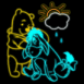 Winnie l'ourson et Bourriquet n�on