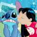 Lilo embrassant Stitch