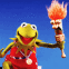 Kermit et la flamme olympique