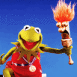 Kermit et la flamme olympique