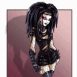Fille avec des dreads noirs