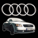 Audi TT, fond noir