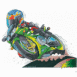 Moto de course verte