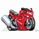 Dugati de course rouge