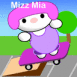 Miss Mia sur son skateboard