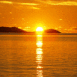 Coucher de soleil en bord de mer