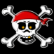 Cr�ne de pirate avec bandana