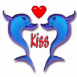 Dauphins amoureux "Kiss"