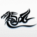 Tatouage dragon tribal