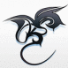 Tatouage dragon tribal 2