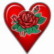 Coeur avec rose