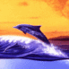 Dauphins dans le corail