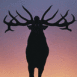 Cerf au cr�puscule