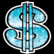 Dollar argent� scintillant