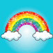 Arc-en-ciel scintillant