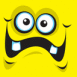 Visage rigolard jaune