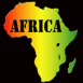 Continent africain, fond noir