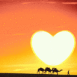 Caravane et soleil en coeur