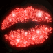 L�vres rouges lumineuses