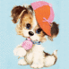 Chiot l�chant une sucette
