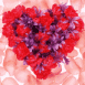 Bouquet de fleurs en forme de coeur