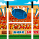 Ballon de rugby entre les poteaux