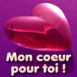 Coeur translucide "Mon coeur pour toi"