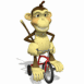Singe faisant du tricycle