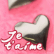 Bijoux en forme de coeur "Je t'aime"