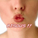 L�vres f�minines en forme de bisous