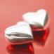 Bijoux argent�s en forme de coeur