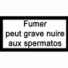 Avertissement "Fumer peut grave nuire aux spermatos"