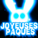 Lapin néon "Joyeuses Pâques"